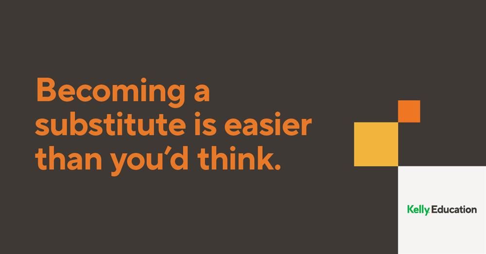 text: Becoming a Substitute is easier than you think text: Becoming a Substitute is easier than you think
